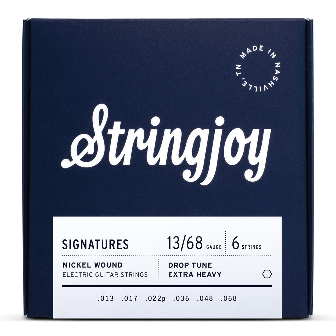 Stringjoy Signatures | Drop Tune Extra Heavy Gauge (13-68) Nickel Wound Electric Guitar Strings