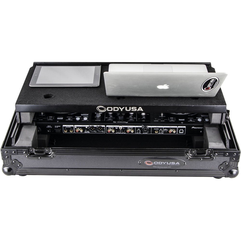 Odyssey FZGSPIDDJ8001 Flight Zone Glide Style Flight Case for Pioneer DDJ-800 w/ 2U Rack - Black