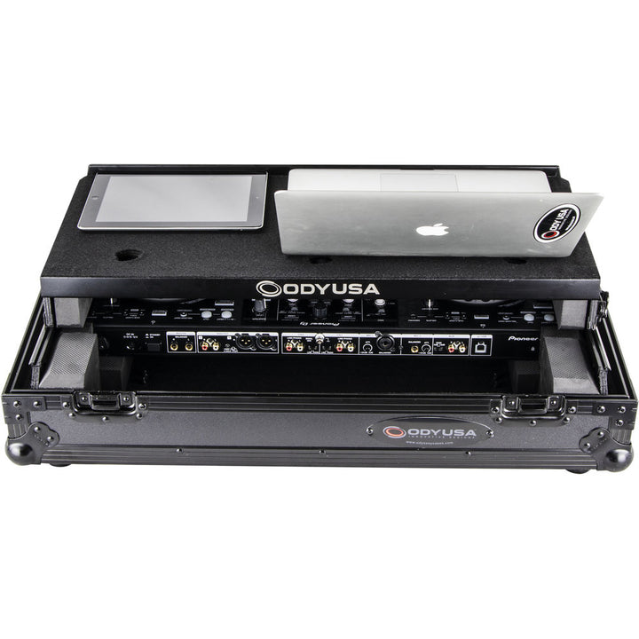 Odyssey FZGSPIDDJ8001 Flight Zone Glide Style Flight Case for Pioneer DDJ-800 w/ 2U Rack - Black
