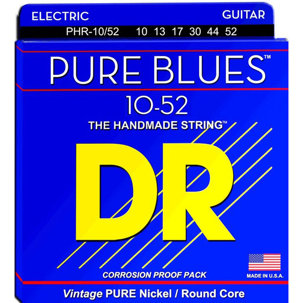 DR Strings PHR-10/52 (Big-n-Heavy) - PURE BLUES Pure Nickel Electric: 10, 13, 17, 30, 44, 52