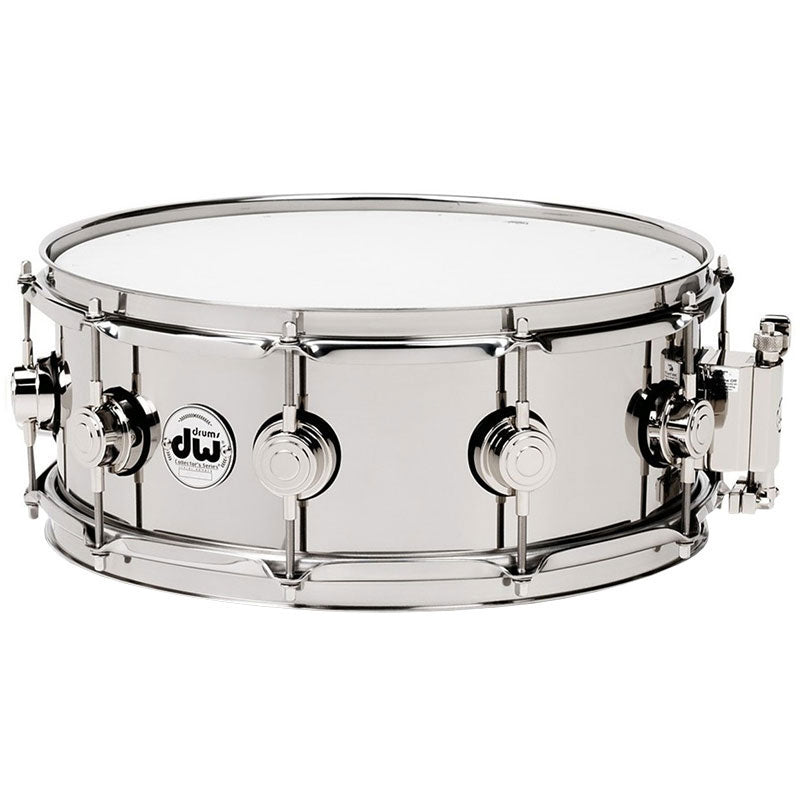 DW Collector’s Series Metal Snare Drum Solid 3mm Steel Smooth Chrome Finish - 5.5x14