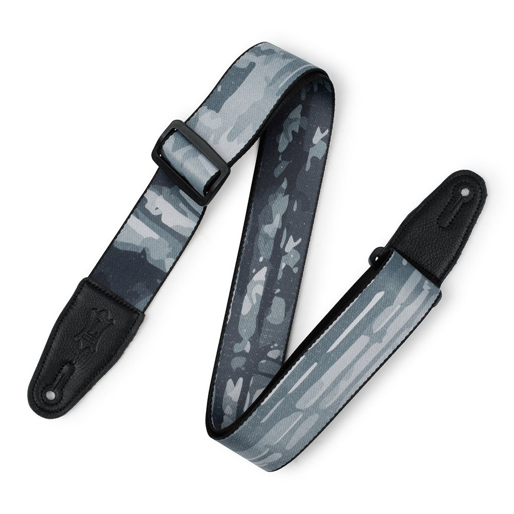 Levy's MPD2-109 Polyester 2” Guitar Strap - Grey Abstract Tree Motif