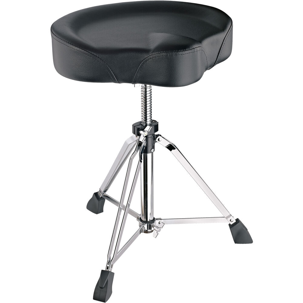 K&M 14038 Spindle Drummers Throne - Black Imitation Leather / Chrome