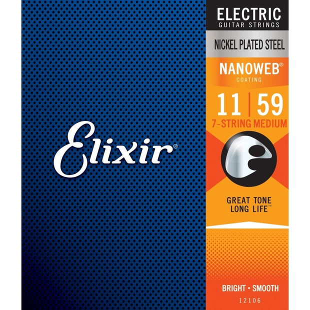 Elixir Electric Guitar 7 String Medium 11-59