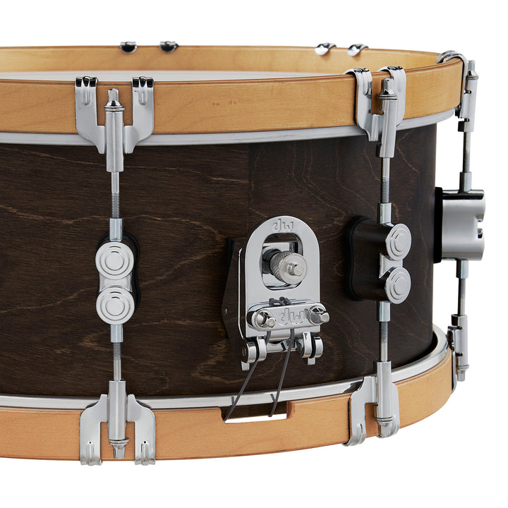 PDP Concept Maple Classic 6.5x14 Snare Drum - Walnut Stain w/ Natural Stain Hoops