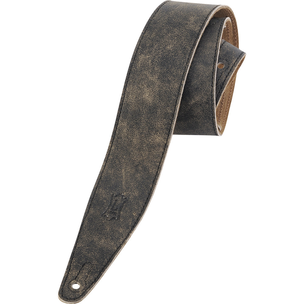 Levy's M317BLZ-BLK Genuine Leather Guitar Straps