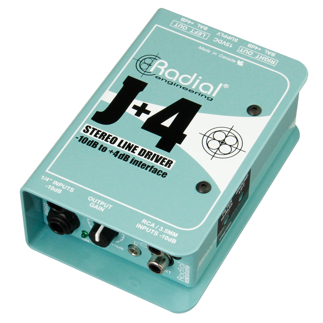Radial J+4 Balanced Signal Line Driver -10dB to +4dB
