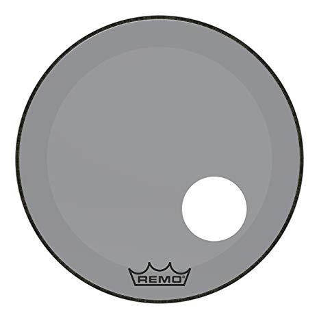 Remo P3-1324-CT-SMOH - 24''Bass,P3, Colortone Smoke OH Offset hole