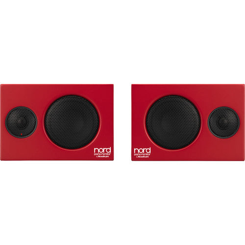 Nord Piano Monitors w/ Mounting Brackets (Pair) - Red