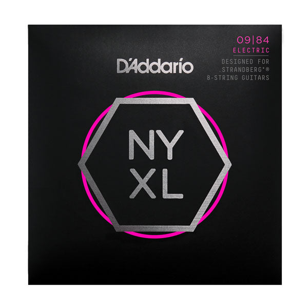 D'Addario NYXL0984SB NYXL Electric Guitar Strings - Custom Light Strandberg 8-String Set (09-84)