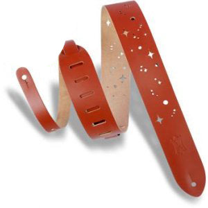 Levy's M12GSC-BRG Chrome Tan Leather Guitar Straps