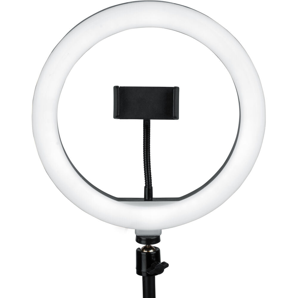 Gator LED Desktop 10” Ring Light with Round Base Stand and Phone Clamp