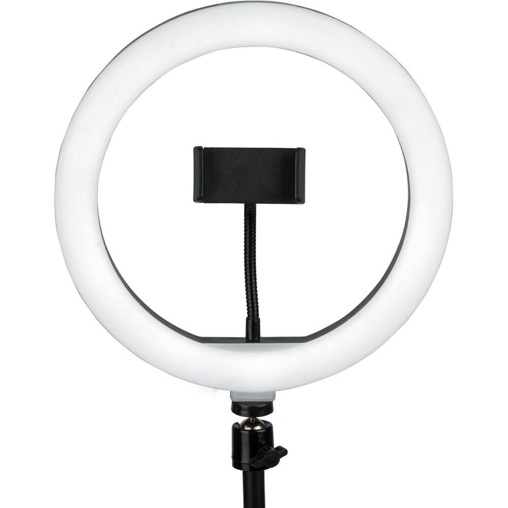 Gator LED Desktop 10” Ring Light with Round Base Stand and Phone Clamp