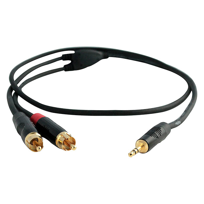 Digiflex HIN-1K-2R-6 - 6 Foot Pro Splitter Cable -Mini TRS to 2 x RCA Plug
