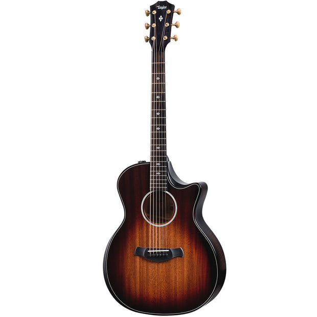 Taylor Guitars Builder's Edition 324ce, West African Crelicam Ebony Fretboard, Expression System ® 2 Electronics, Beveled Cutaway with Taylor Deluxe Hardshell Brown Case