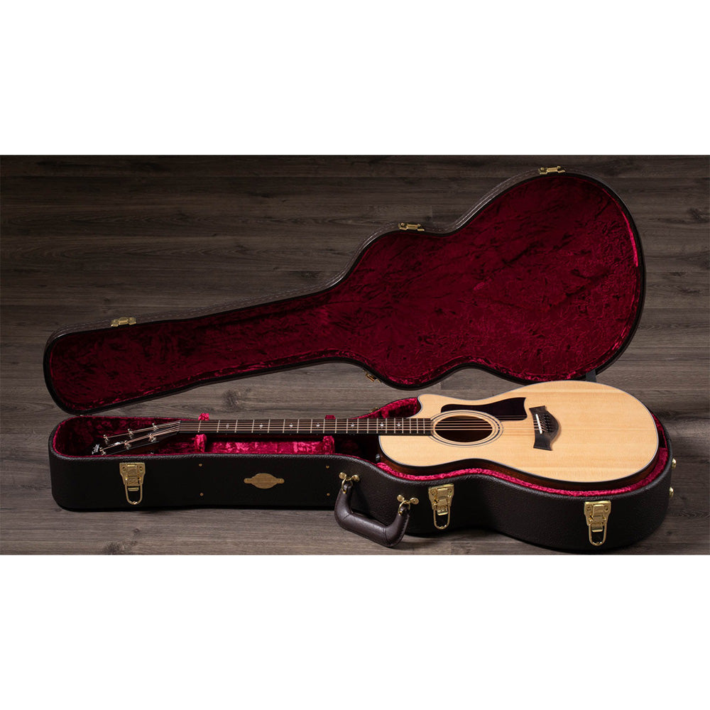 Taylor Guitars 312ce, West African Crelicam Ebony Fretboard, A59Expression System ® 2 Electronics | Venetian Cutaway | Taylor Deluxe Hardshell Brown Case