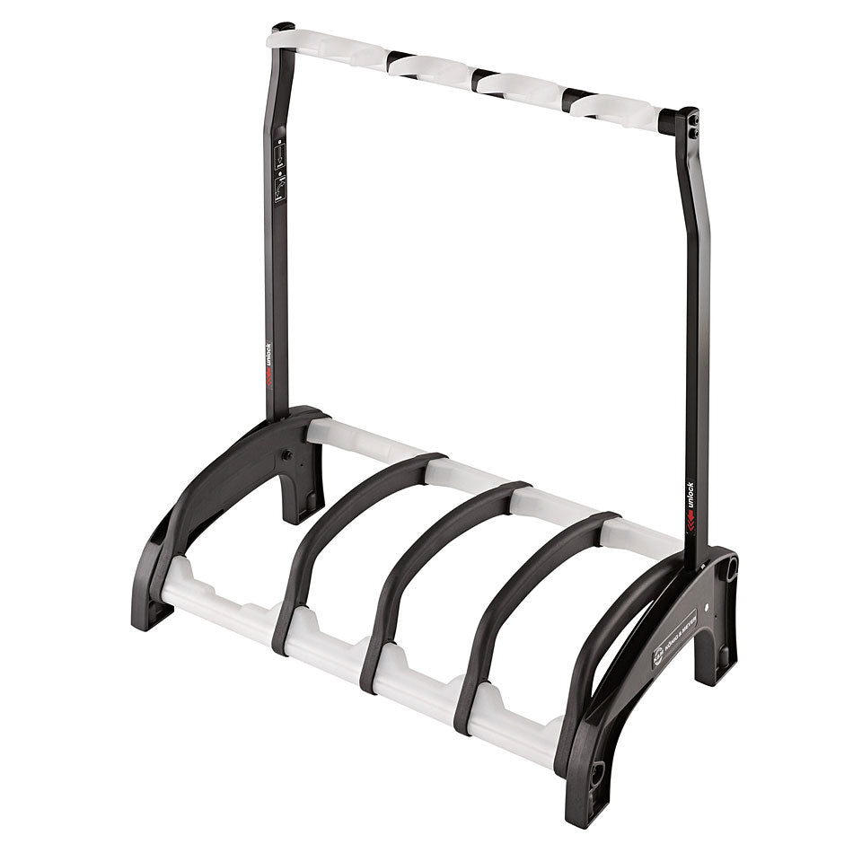 K&M 17534 The Guardian - 4 Guitar Boat (Black w/ Translucent Supports)