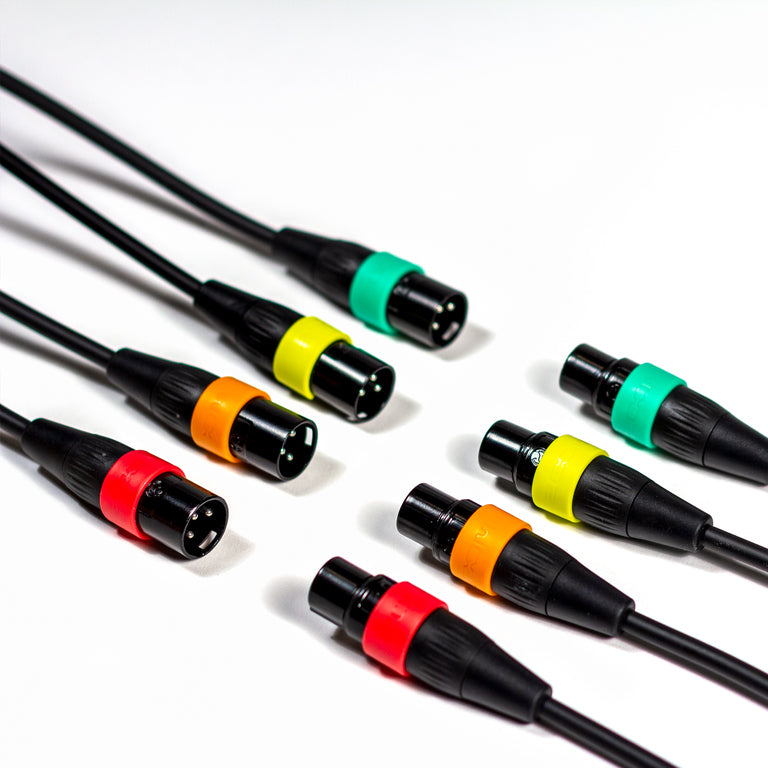 Zoom XLR-4c/CP Microphone Cables w/ Color ID Rings (4-Pack)