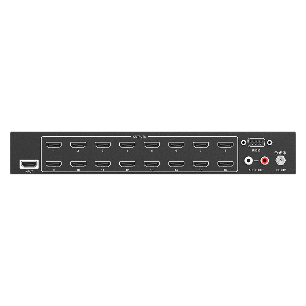 BZBGEAR - HDMI V2.0 1X16 Splitter with Downscaling and AOC Supported