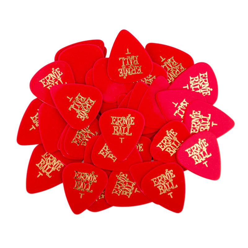 Ernie Ball Guitar Picks (Bag of 144) - Thin Red