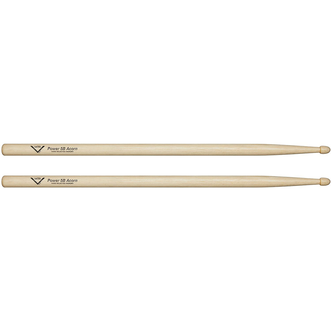 Vater VHP5BAW - Vater American Hickory Power 5B Acorn Tip Drumsticks