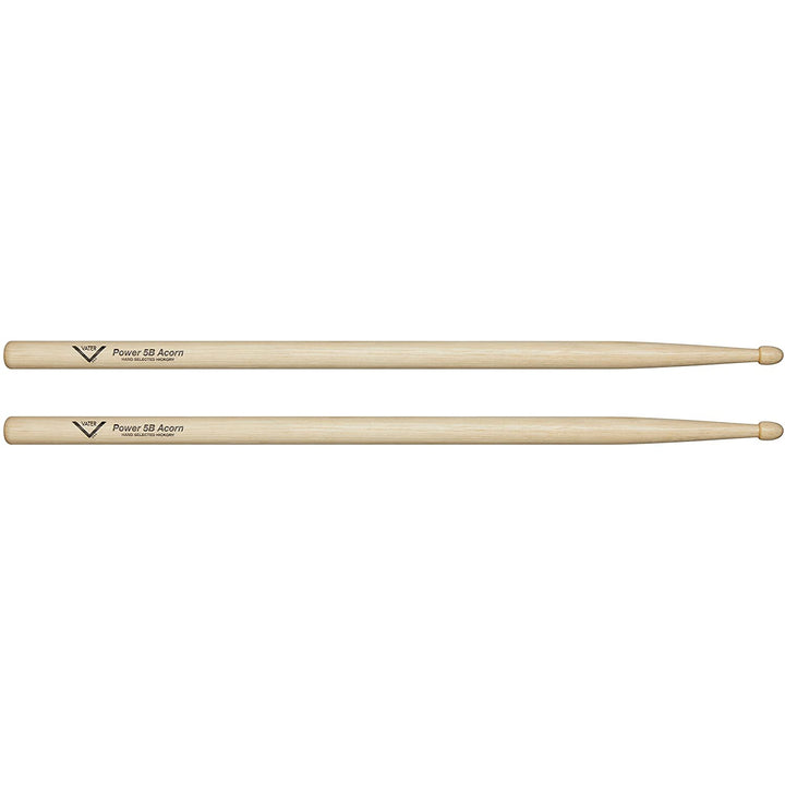 Vater VHP5BAW - Vater American Hickory Power 5B Acorn Tip Drumsticks