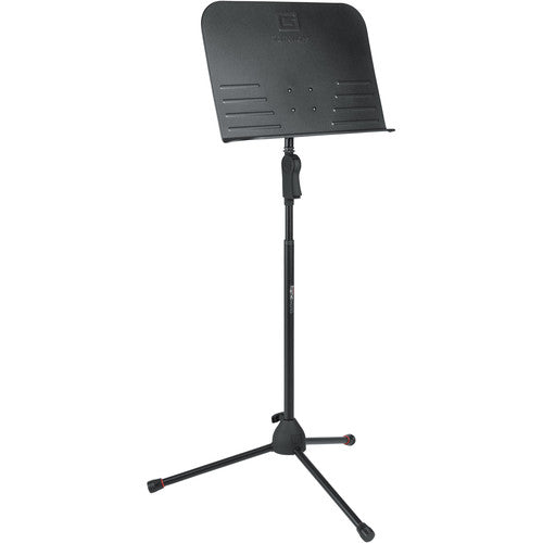 Gator GFW-MUS-2000 Deluxe tripod sheet music stand with one handed clutch height adjustment