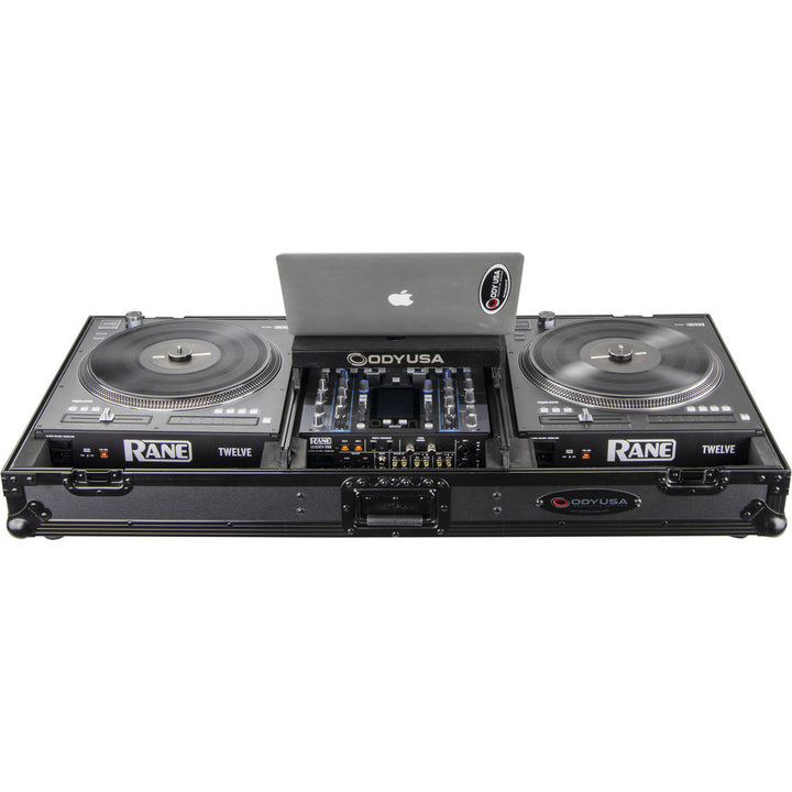 Odyssey FZGSRANE1272W Flight Zone Glide Style DJ Coffin Case for Rane Twelve and Seventy-Two - Black Label