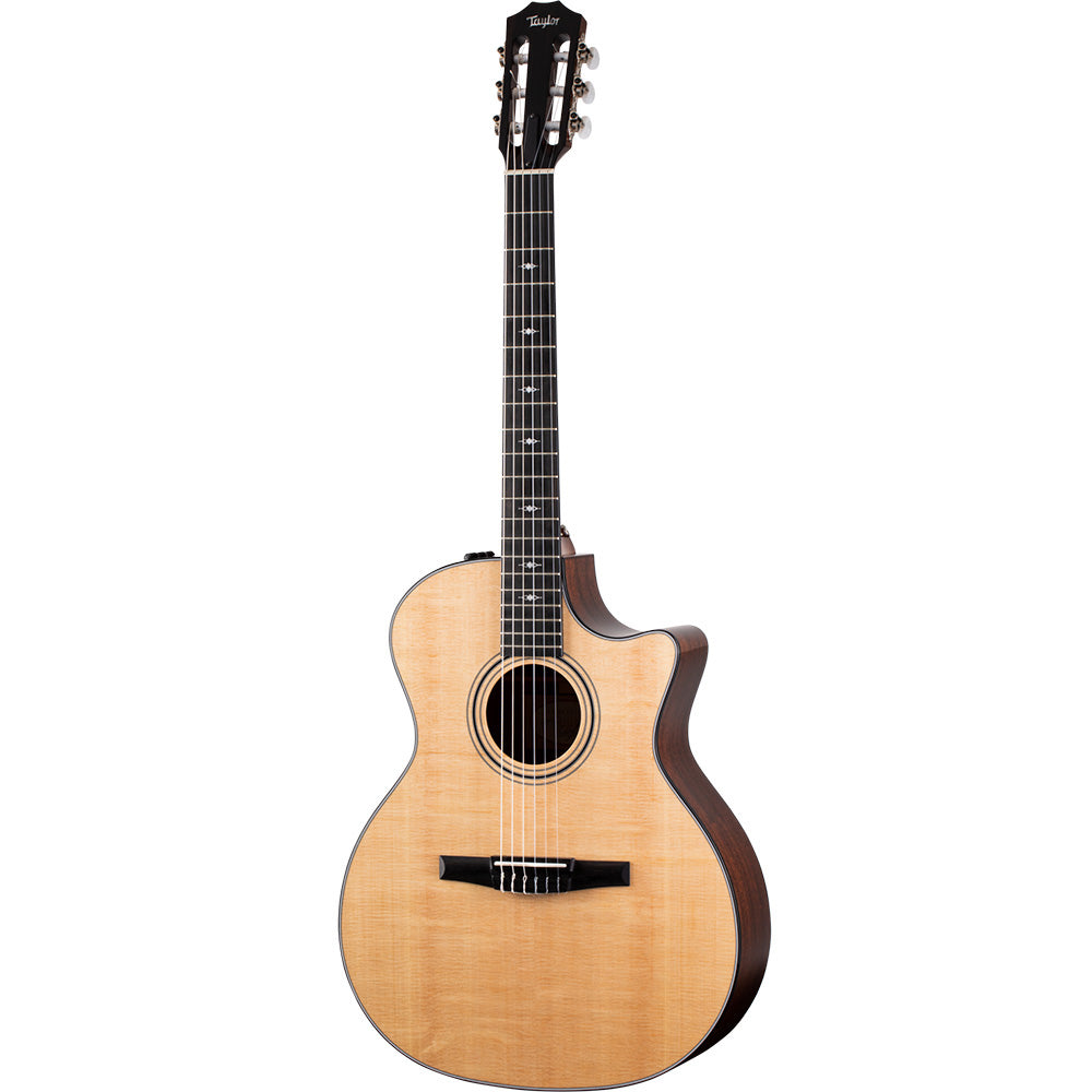 Taylor Guitars 314ce-N, West African Crelicam Ebony Fretboard, ES-N ® Electronics, Venetian Cutaway with Taylor Deluxe Hardshell Brown Case