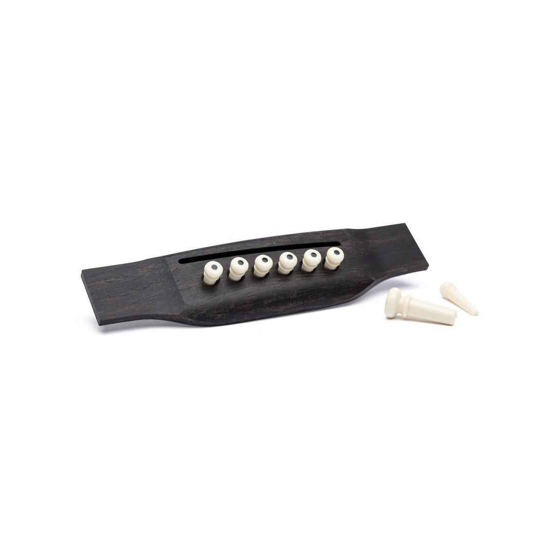 Martin Guitars, Inlaid Bridge & Endpins - White/Black