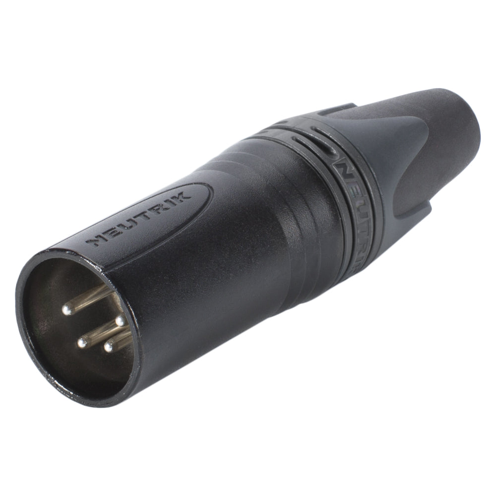Neutrik NC4MXX-BAG - 4 Pin Black Male Inline XLR with Silver Contacts