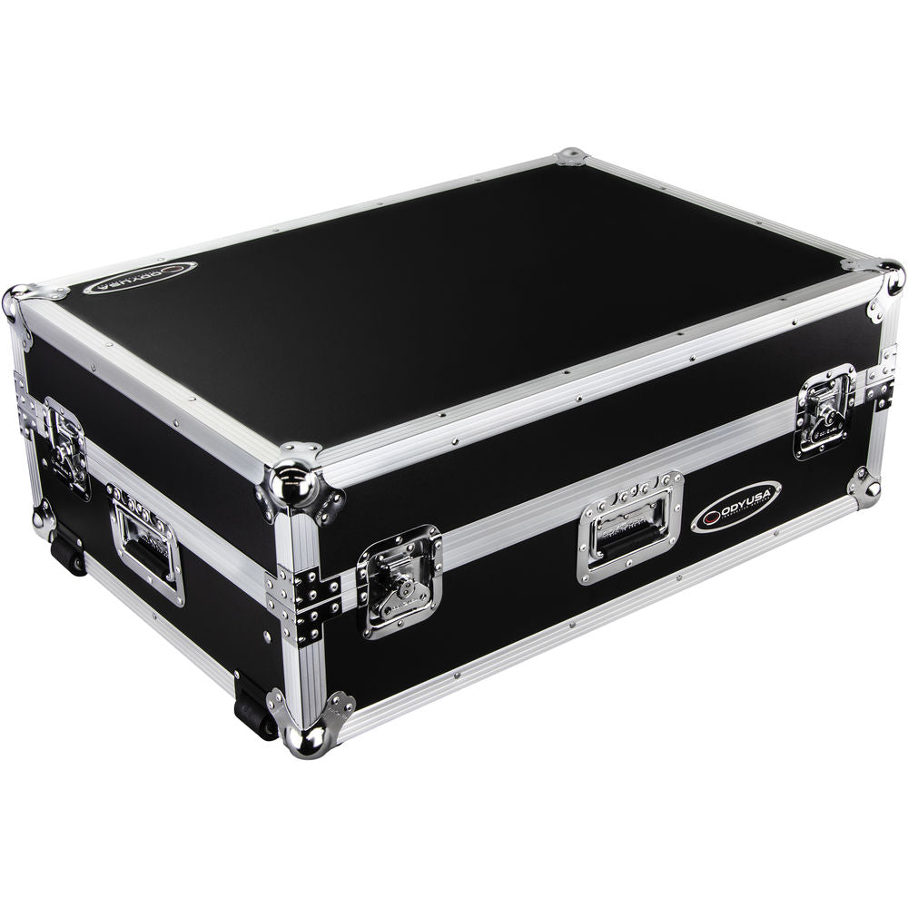 Odyssey FZGSPRIME4W2 Flight Zone Glide Style Case for Denon DJ Prime 4 w/ Laptop Platform and 2U Rack