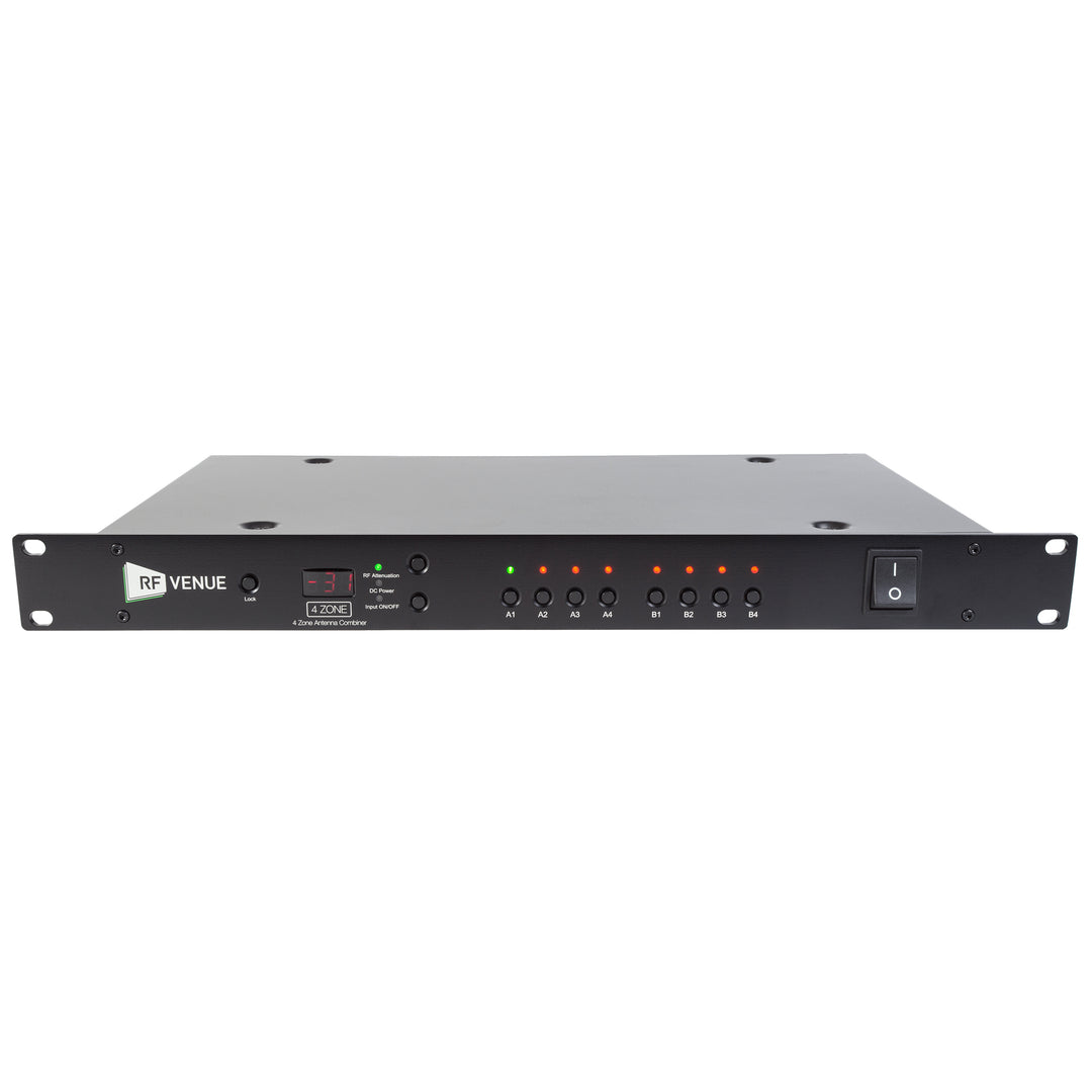 RF Venue 4 ZONE Antenna Combiner for Wireless Microphones
