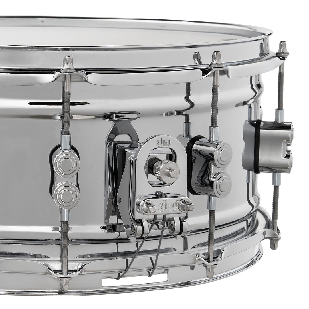 PDP Concept Metal 6.5x14 Snare Drum Dual-Beaded 1mm Rolled Chrome Over Steel w/ Chrome Hardware