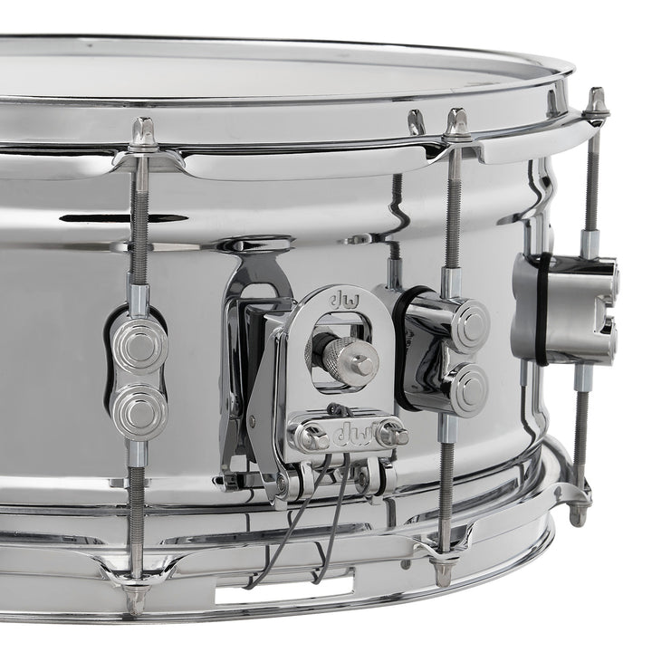 PDP Concept Metal 6.5x14 Snare Drum Dual-Beaded 1mm Rolled Chrome Over Steel w/ Chrome Hardware