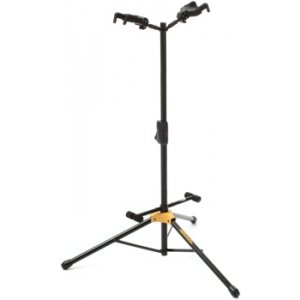 Hercules Guitar Stand - Auto Grip Duo Guitar Stand with  Foldable Backrest