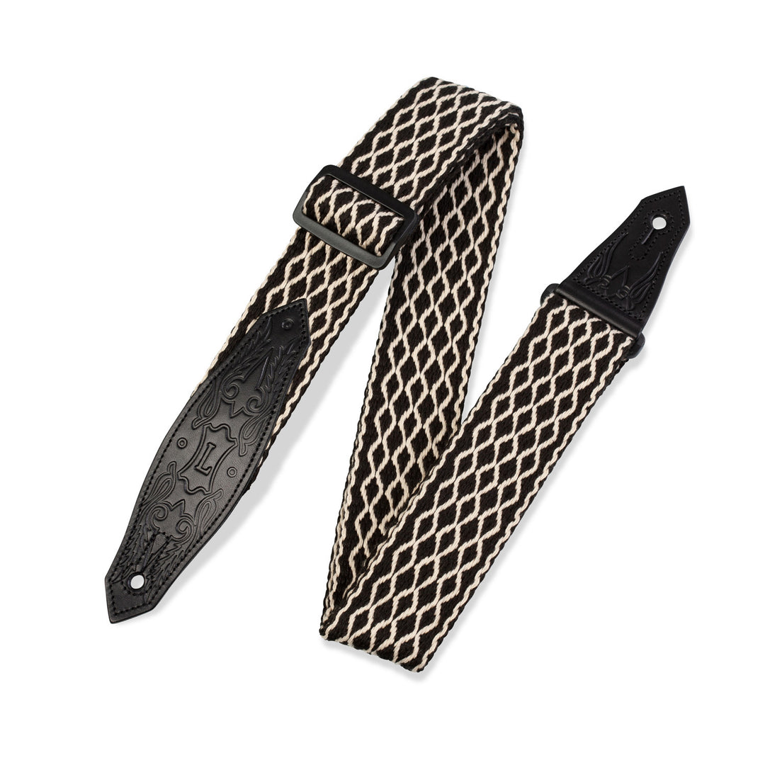 Levy's MSSC80-BLK/WHT Cotton Guitar Straps