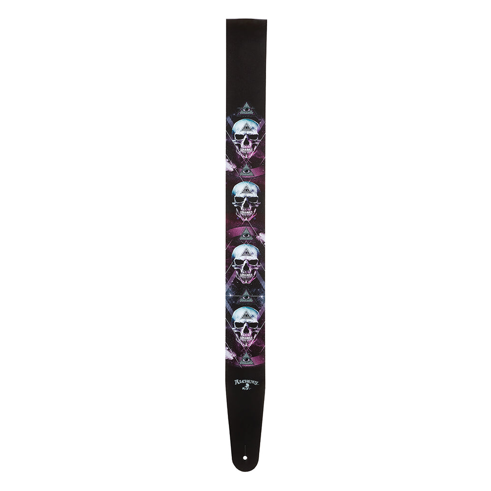 D'Addario ALCHEMY LEATHER GUITAR STRAP - DARK SYNTH