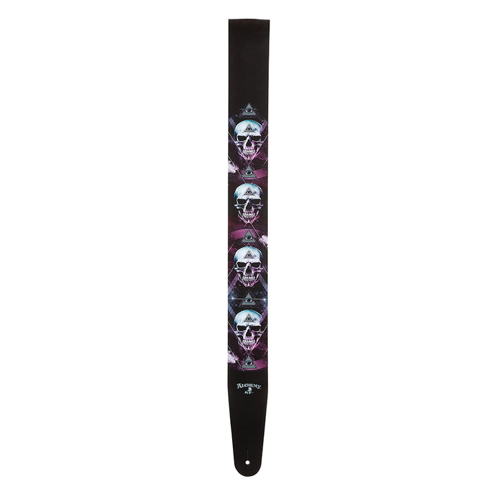 D'Addario ALCHEMY LEATHER GUITAR STRAP - DARK SYNTH