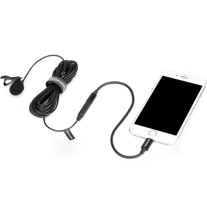 Saramonic LavMicro U1B Omnidirectional Lavalier Microphone w/ Lightning Connector for iOS Devices - 19.6’ Cable