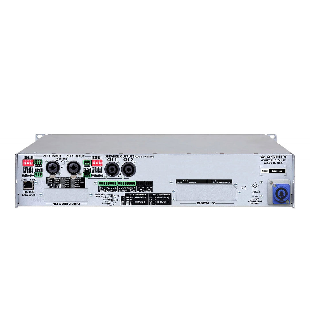 Ashly nXe1.52 amplifier plus OPDante and OPDAC4 Option Cards
