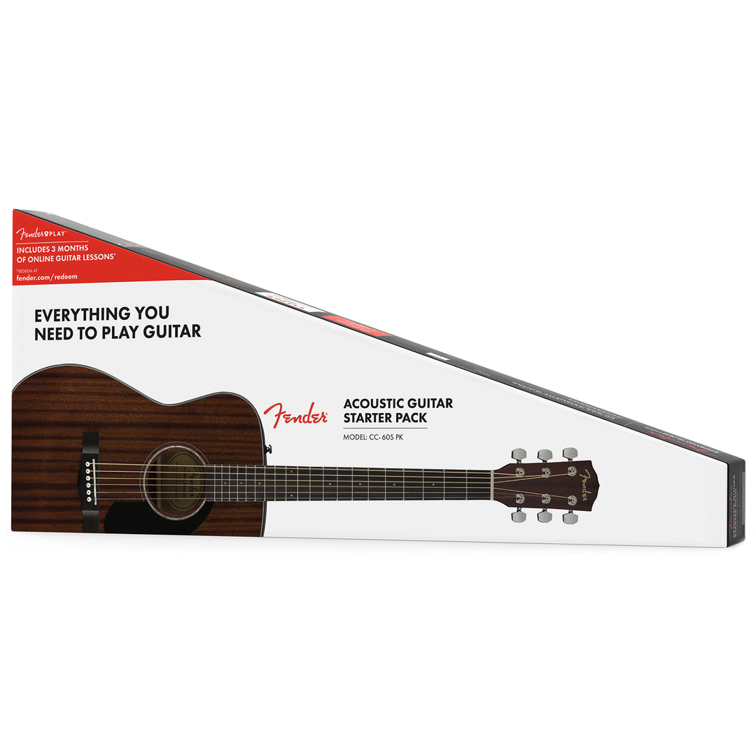 Fender CC-60S Concert Pack V2 Acoustic Guitar Bundle (Mahogany)