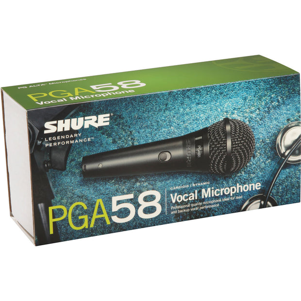 Shure PGA58 Cardioid Dynamic Vocal Microphone (No Cable)