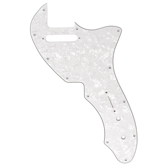 Fender Thinline Pickguard for '69 Tele - White Moto