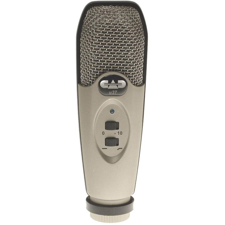 CAD U37 - USB Cardioid Cond Mic w/Tripod Lrg Diaphragm 10’ USB Cable