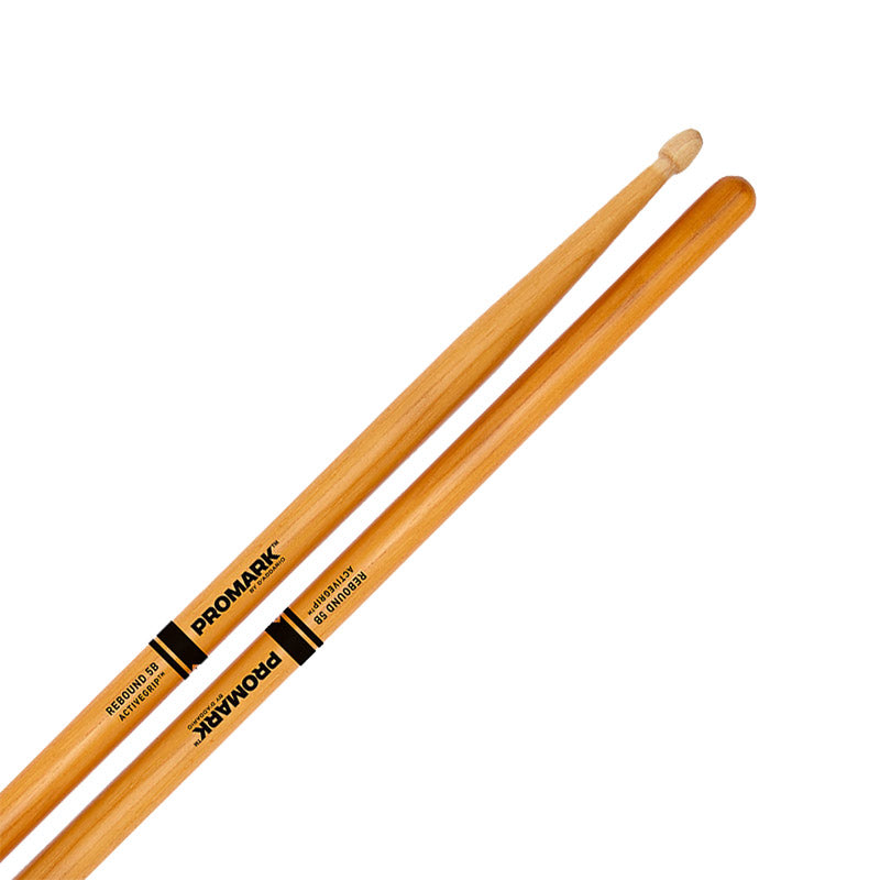 Promark R5BAGC-Promark Rebound 5B Active Grip Clear Drum Sticks With Acorn Tips