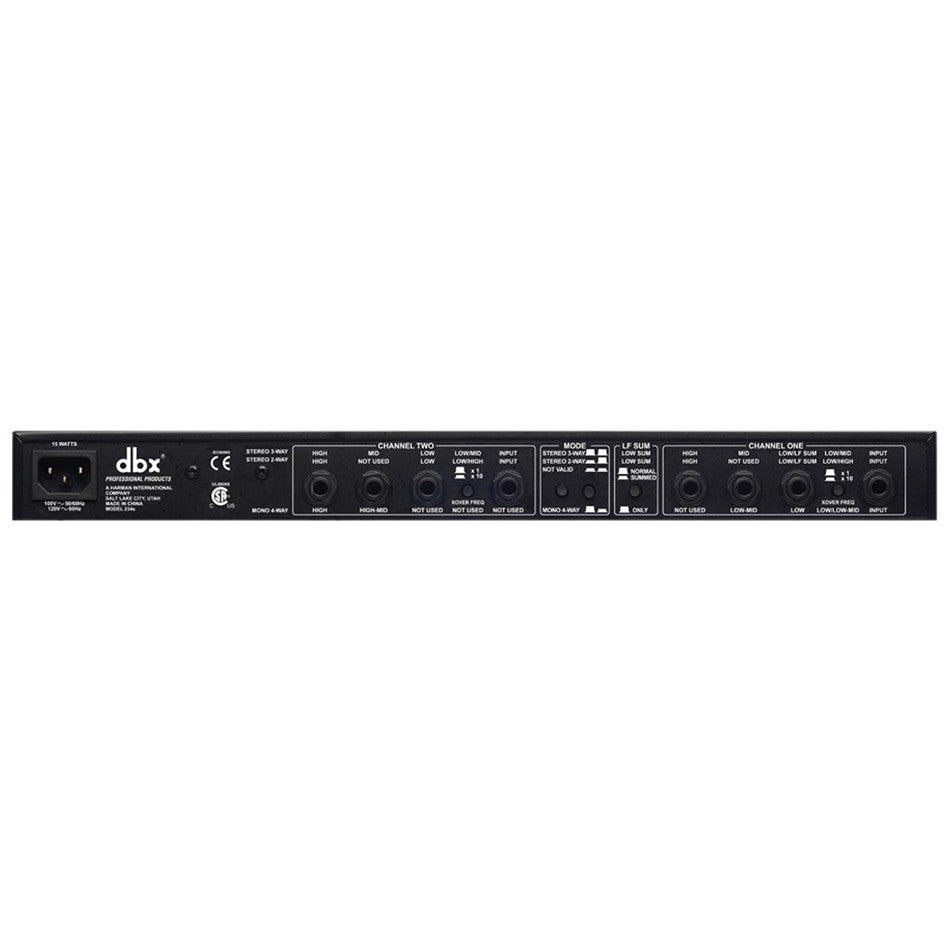 DBX 234s Stereo 2/3 Way, Mono 4-Way Crossover