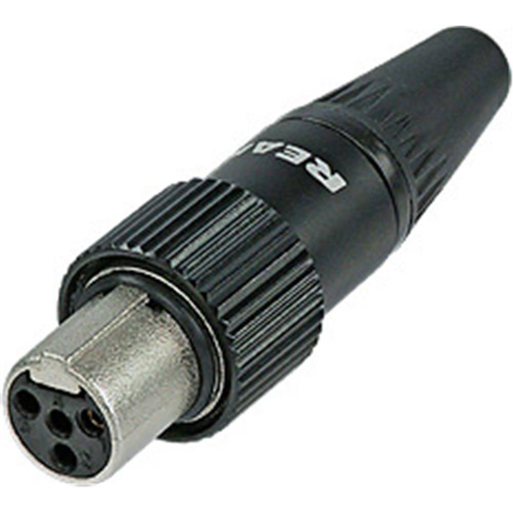 Neutrik RT4FCT-B - 4-Pin Black Inline Tiny XLRF with Gold Contacts -Locking