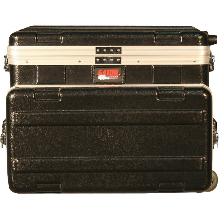 Gator GRC-STUDIO-4-GO-W ATA Molded PE Case for Laptop Over 4-Space Rack w/ Wheels