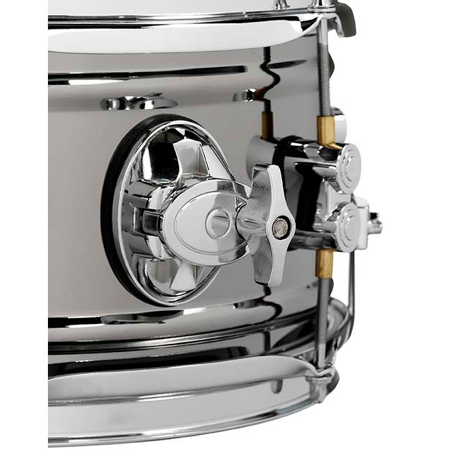 PDP Concept Metal 6x10 Snare Drum Dual-Beaded 1mm Rolled Black Nickel Over Steel w/ Chrome Hardware